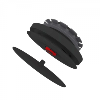 Zehnder ComfoValve Luna S125 black exhaust diffuser