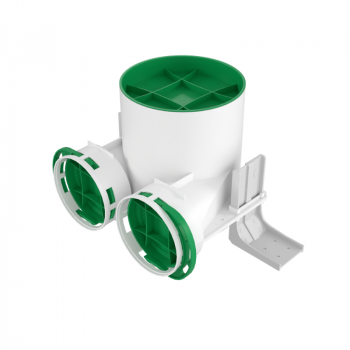Universālās montāžas HDPE difuzora kārba 2x Ø75 VPB125-2 Universālās montāžas HDPE difuzora kārba 2x Ø75 VPB125-2