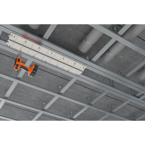 ERGOVENT LINEO PRO-CONDI 125/1050/1 SLOT 20mm built-in recycled material diffuser with insulation