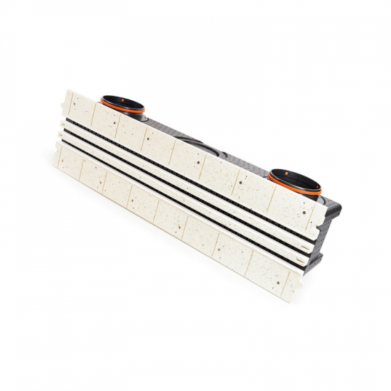 ERGOVENT LINEO PRO-CONDI 150/1000/3 SLOTS 20mm built-in recycled material diffuser with insulation