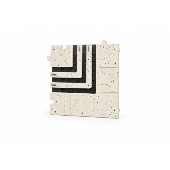 Ergovent Lineo Pro Puzzle diffuser moulage elbow right-angled (3 slot x 20 mm / 90-degree)