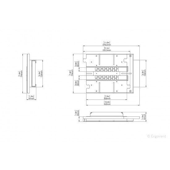 Накладка для диффузора Ergovent Lineo Pro Puzzle (2 slot x 20 мм x 200 мм)