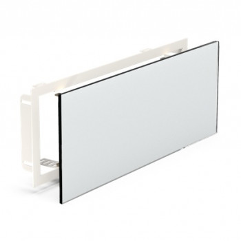 Fitt rectangular White Glass diffuser 300x100mm VMDP "Flat Glass" (RAL9010)