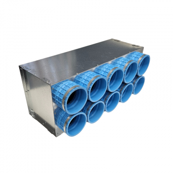 Galvanised tin air distribution manifold Ø90 mm x 10 - Ø160 mm Galvanised tin air distribution manifold Ø90 mm x 10 - Ø160 mm