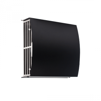 Square outdoor grille ST Ø125 mm: Black (RAL 9005)