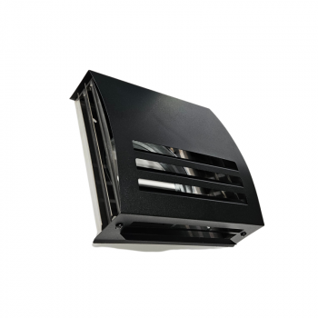 Square outdoor grille ST Ø125 mm: Black (RAL 9005) exhaust