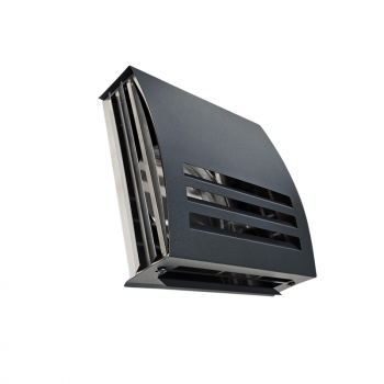 Square outdoor grille ST Ø125 mm: Grey (RAL 7016) exhaust