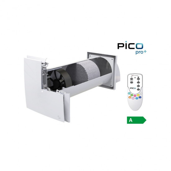 Decentralised ventilation unit PICO PRO+ 30 / with electric air shut-off valve