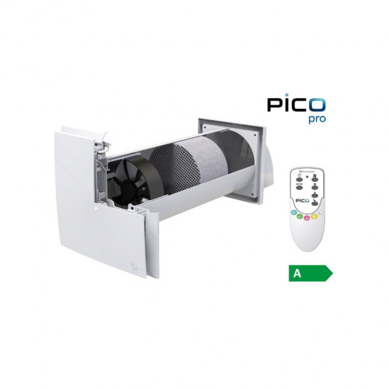 Decentralised ventilation unit PICO PRO 45 / with electric air shut-off valve