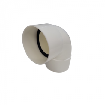 90° līkums (Ø 75 mm) komplektā ar 2 gumijām 90° līkums (Ø 75 mm) komplektā ar 2 gumijām