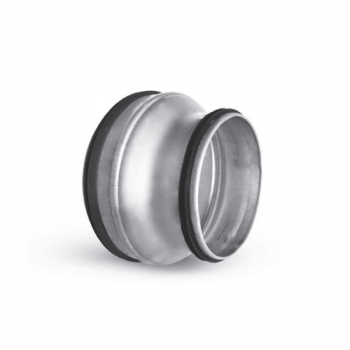 Diameter transition with rubber gaskets (galvanized): Ø198/158 mm Diameter transition with rubber gaskets (galvanized): Ø198/158 mm