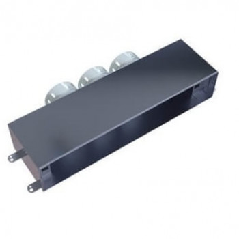Stainless steel diffuser box 3 x Ø90 mm / Straight flow
