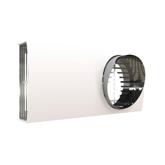 Combined outdoor grille STDB Ø200 mm / White (RAL: 9016)