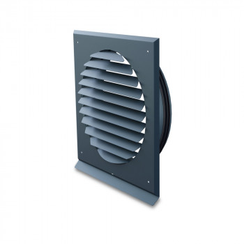 Square outdoor grille with drop catch Ø310 mm / Anthracite (RAL 7016)
